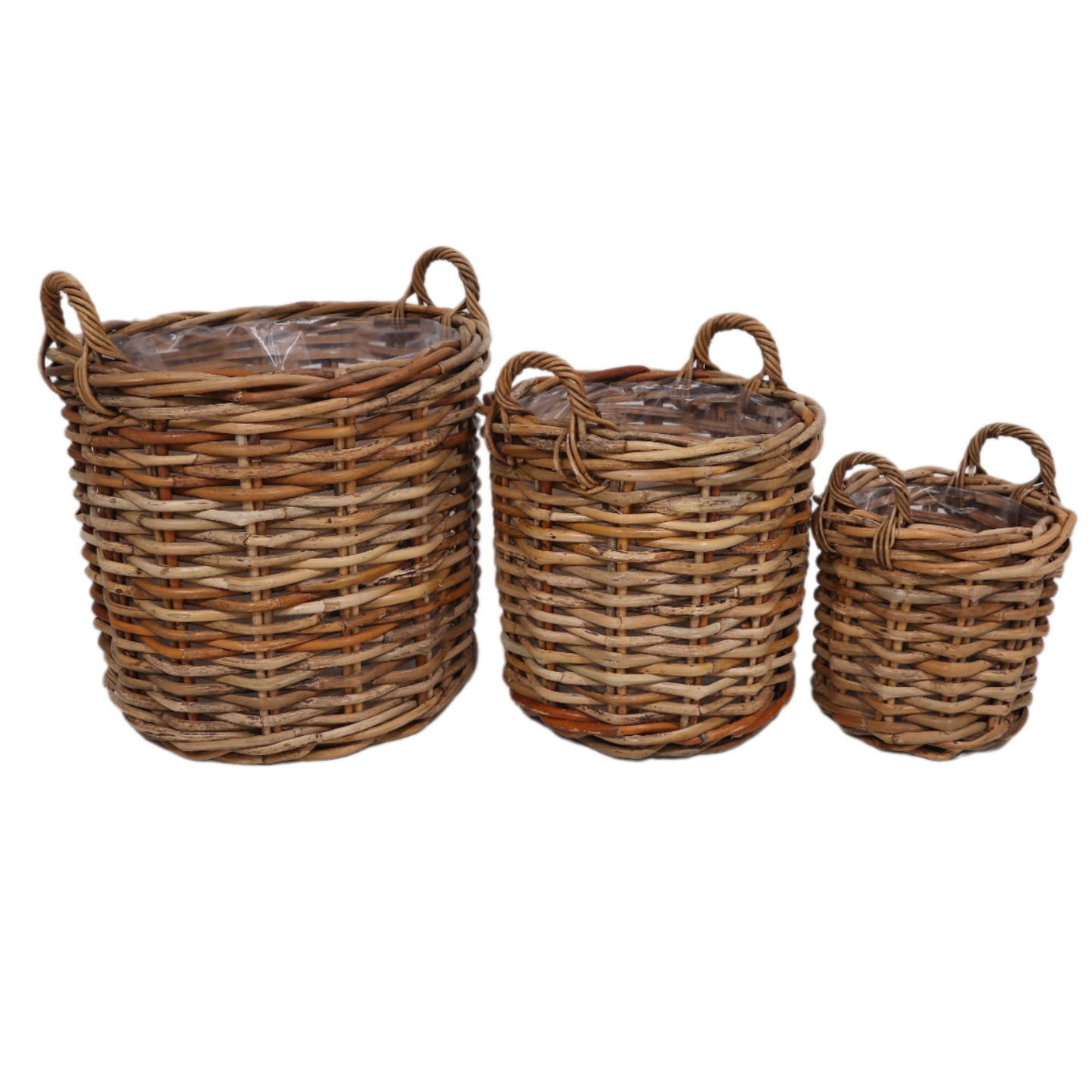 Heavy-Duty Kubu Rattan Baskets – Indoor/Outdoor Lined Organizers
