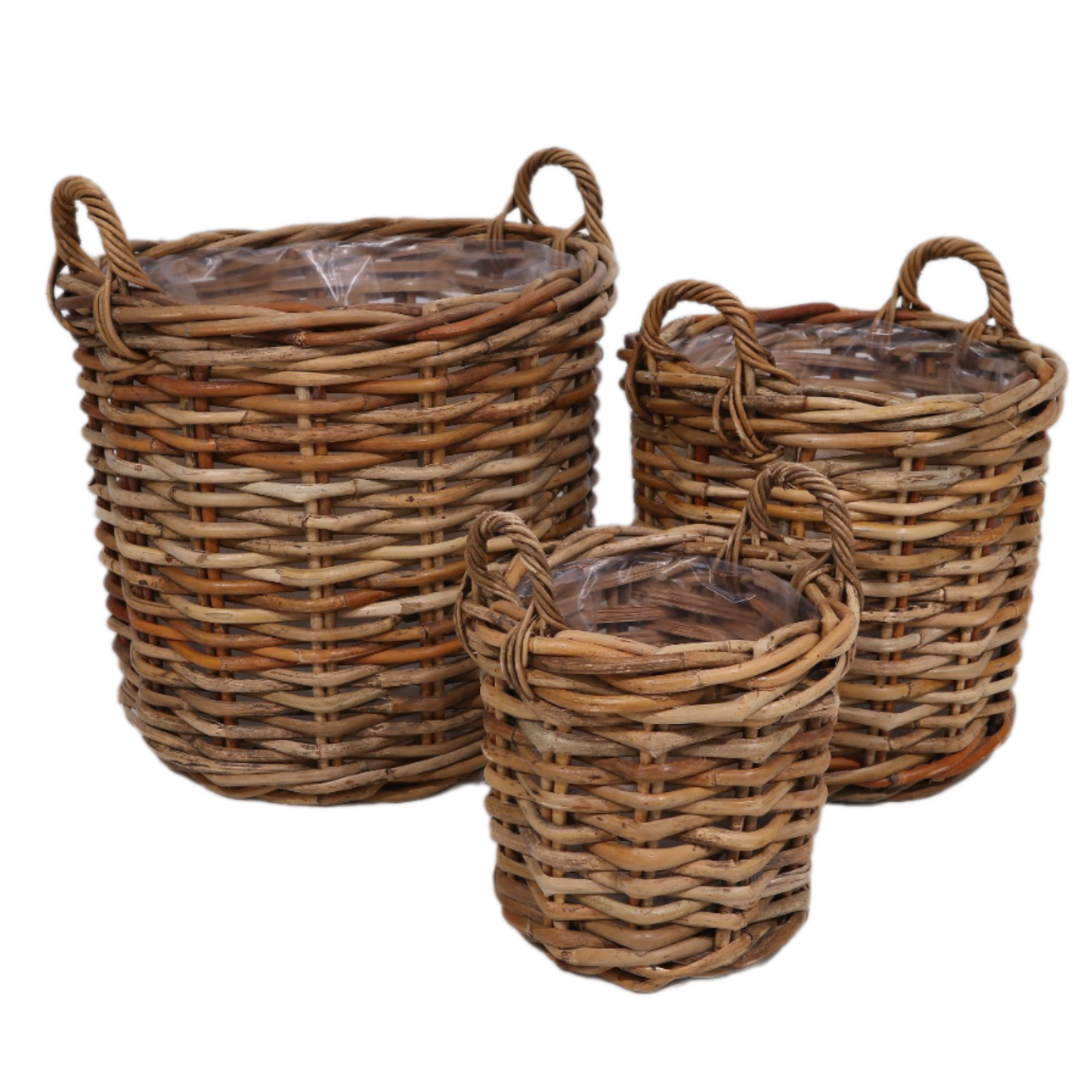 Heavy-Duty Kubu Rattan Baskets – Indoor/Outdoor Lined Organizers