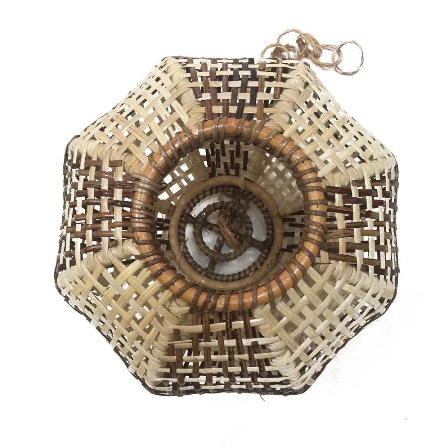 Unique Patterned Rattan Sphere Pendant Light for Interior Decor