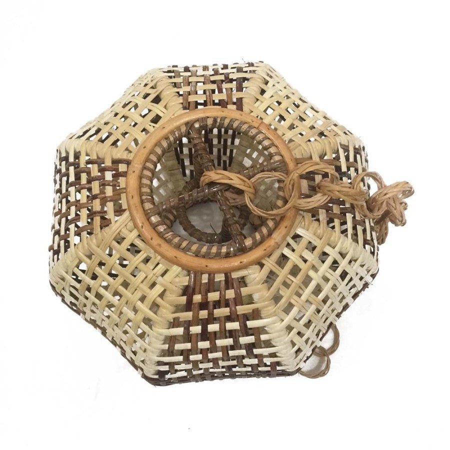 Unique Patterned Rattan Sphere Pendant Light for Interior Decor