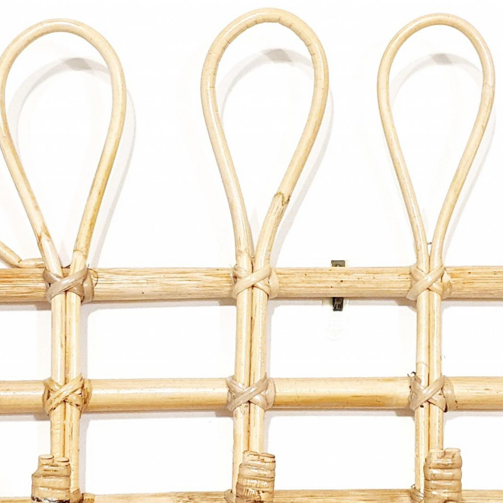 Natural Rattan Wall Hook Rack