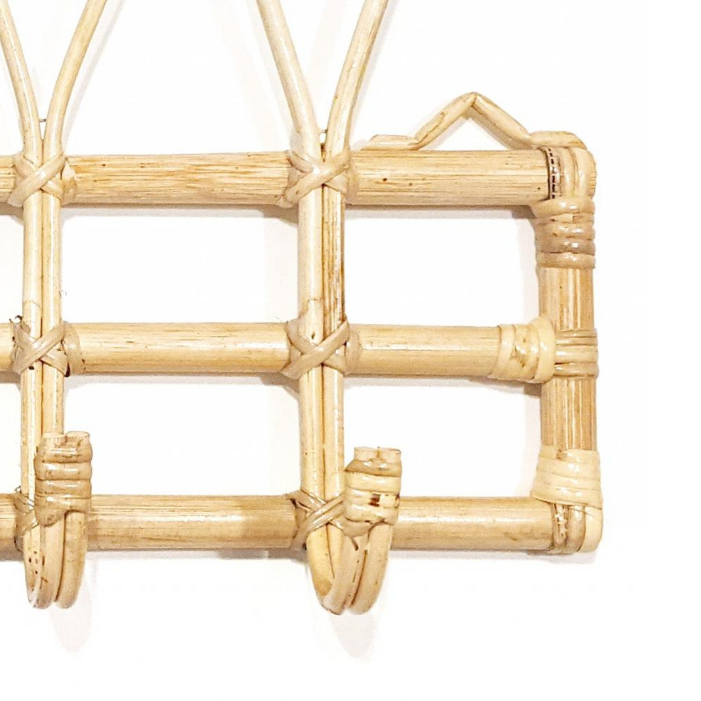Natural Rattan Wall Hook Rack