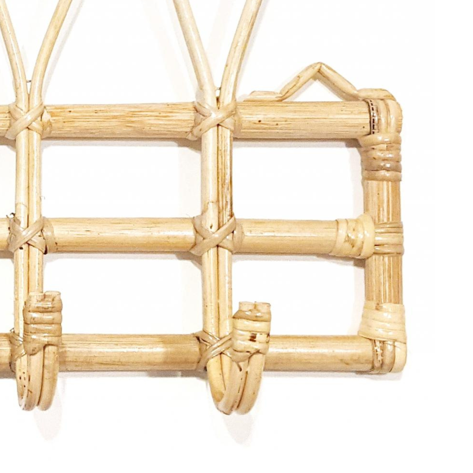 Natural Rattan Wall Hook Rack