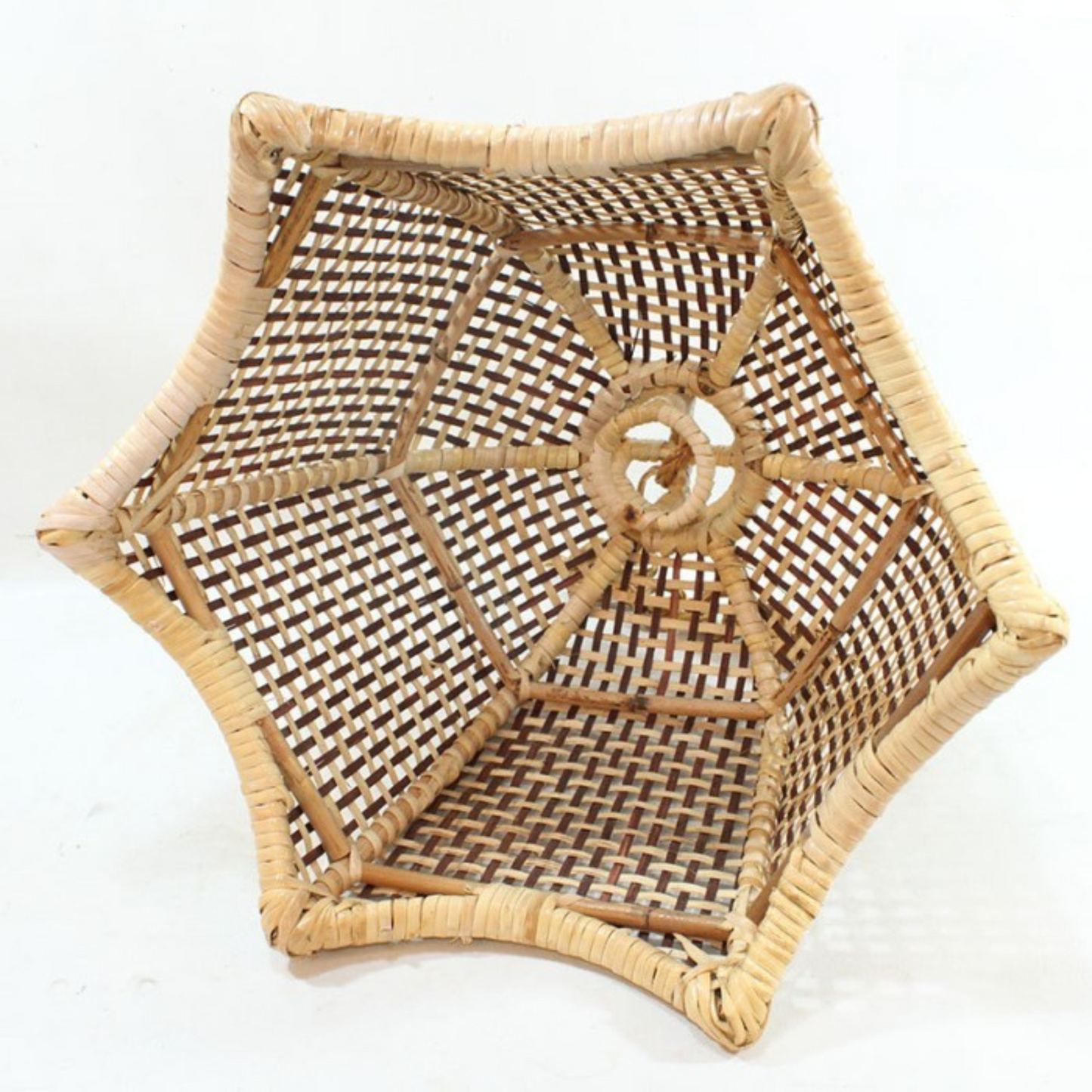 Artisan Handwoven Checkered Rattan Pendant Light