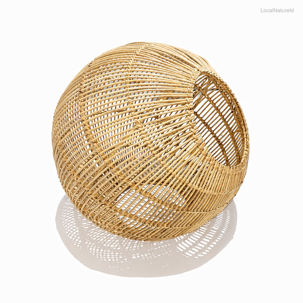 Aesthetic Spherical Rattan Pendant Light Shade / Handwoven Globe Hollow Hanging Ceiling Lamp Cover