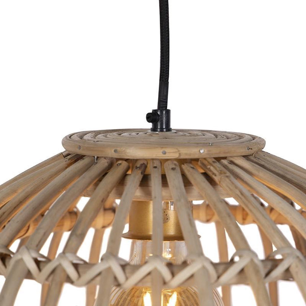 Handcrafted Natural Rattan Globe Pendant Light