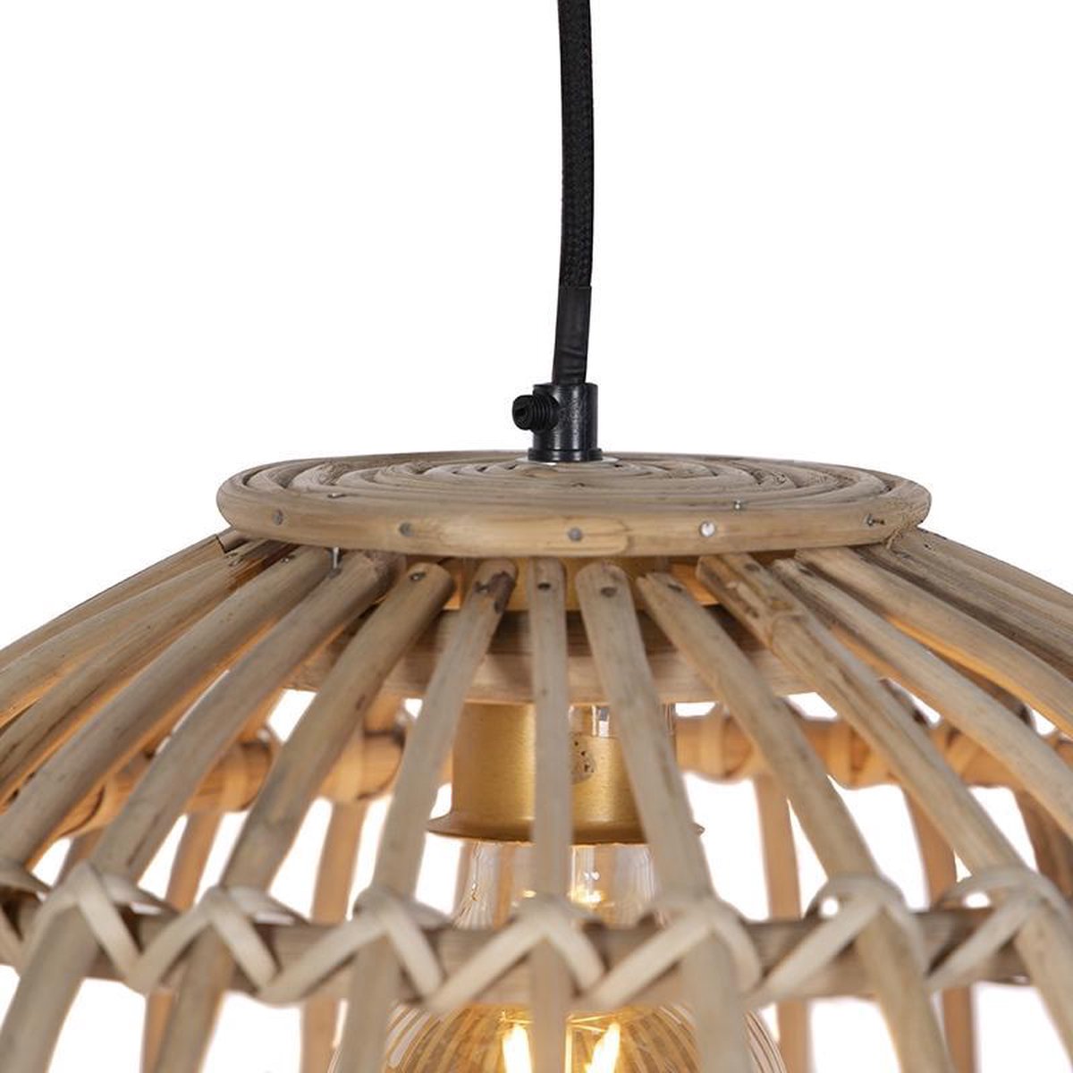 Handcrafted Natural Rattan Globe Pendant Light