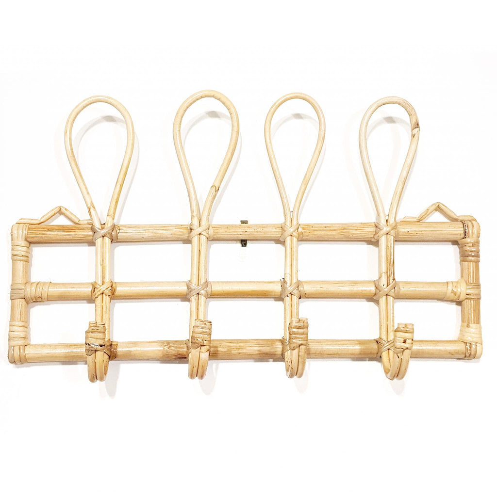 Natural Rattan Wall Hook Rack