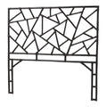 Black Geometric Rattan Headboard with Modern Design