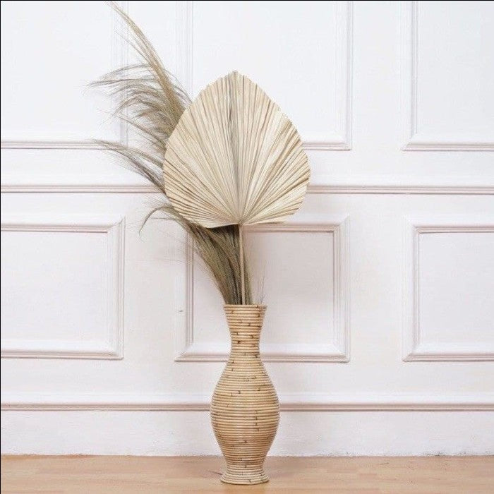 Minimalist Woven Rattan Decorative Vases for Dried Flowers