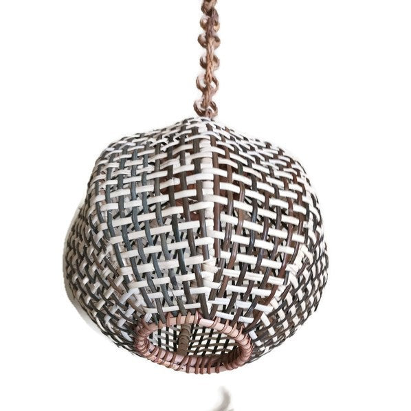 Unique Patterned Rattan Sphere Pendant Light for Interior Decor