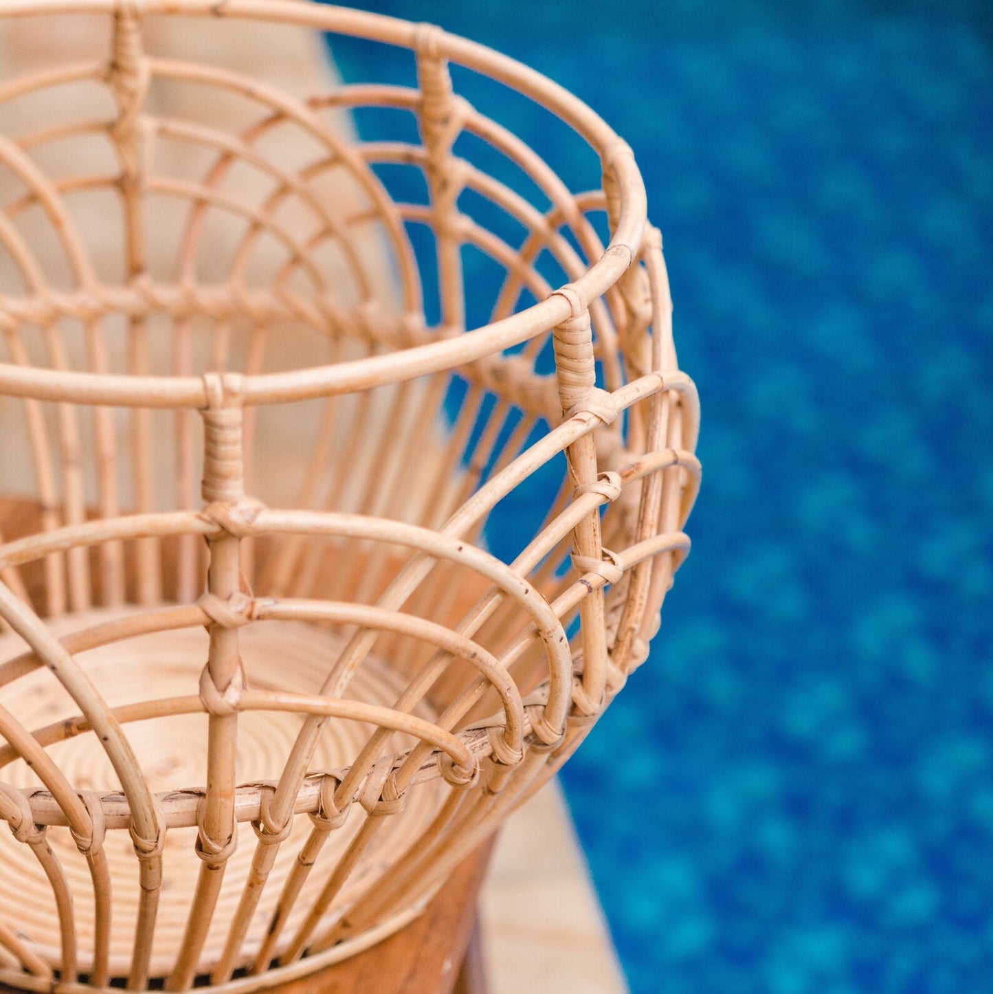Handcrafted Woven Cane Planter Basket